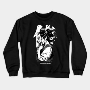 Cyberpunk Geisha Girl Samurai Warrior Anime Streetwear Crewneck Sweatshirt